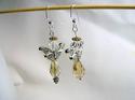 BEAUTIFUL HANDCRAFTED CRYSTAL ANGEL EARRINGS