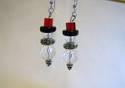 ADORABLE HANDCRAFTED CRYSTAL SNOWMAN EARRINGS