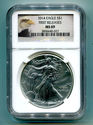 2014 AMERICAN SILVER EAGLE NGC MS69 EARLY RELEASES