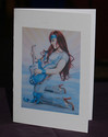 GREETING CARD 5x7 handmade rock and roll pinup gir