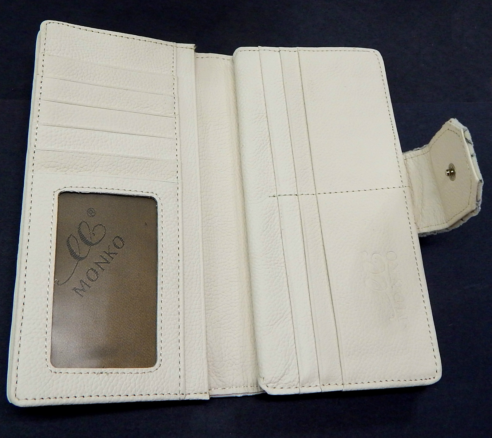 White Velvet & Leather Bifold Women Wallet |Clutch Kisslock Organizer ...