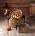 *15231V - Straw Rounded Nesting Baskets Set of 3