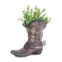 *15324V - Spur Cowboy Boot Planter Pot