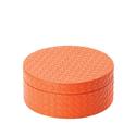 *15407V - Orange Faux Leather Lined Jewelry Box Se