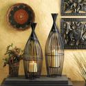 *15425V - Large 23" Wire Vase Shaped Pillar Candle