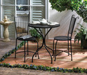*15460V - Outdoor Bistro Style Black Metal Lattice