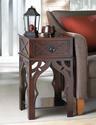 *15465V - Moroccan Style Dark Wood Accent Side Tab