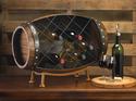 *15494V - Wine Barrel Cask Bottle Holder Fir Wood