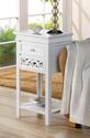 *15524V - Flourish Two Drawer White Accent Side Ta