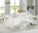 *15526V - White Wood Folding Serving Tray