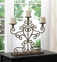 *15540V - Antiqued Cast Iron Candelabra Stand 3 Pe