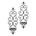 *15834V - Lovestone Scrollwork Black Metal Pillar 