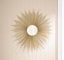 *15862V - Golden Rays 7" Beveled Round Mirror Iron