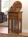 *15983V - Natural Brown Pine MDF Wood 2 Drawer Acc