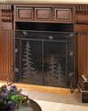 *16006V - Woodland Forest Black Iron Fireplace Scr