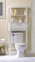 *16022V - Vogue White MDF Wood Bathroom Space Save