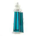 *16067V - Nautical White Metal Lighthouse Candle L