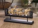 *16143V - Elephant Family March Carved Figurine De