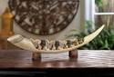 *16145V - Green Elephant March Tusk Figurine