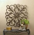 *16153V - Black Iron Scrollwork Sculpture Wall Art