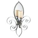 *16157V - Fleur-De-Lis Mirrored Wall Sconce Pillar