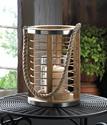 *16187V - Strand Wooden Candle Lantern