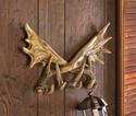*16197V - Antler Plaque 4 Prong Resin Wall Hooks