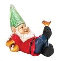 *16214V - Lazy Gnome Solar Light Up Statue Garden 