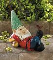 *16214V - Lazy Gnome Solar Light Up Statue Garden 
