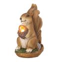 *16219V - Squirrel w/Acorn Light Up Solar Statue G