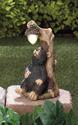 *16220V - Black Bear Light Up Acorn 9.75" Solar Ga