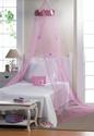 *16377V - Pink Princess Tiara Crown Motif Bed Cano