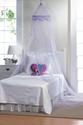 *16379V - Magical Purple Flower Motif Bed Canopy