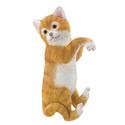 *16383V - Climbing Tan Kitty Cat Amber Fence Edge 