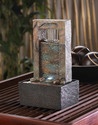 *16894V - Cascading Water LED Light Brown Tabletop