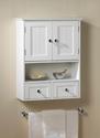 *16915V - Nantucket White MDF Wood Wall Storage Ca