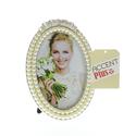 *16931V - Strands Of Pearl Oval Photo Frame Holds 