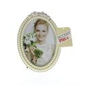 *16932V - Strands Of Pearl Oval Photo Frame Holds 