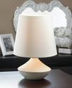 *16957V - Pebble Beach White Ceramic 10" Table Lam