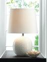 *16959V - Fairfax Round White Ceramic Table Lamp