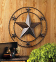 *17000V - Texas Star Circular Iron Wall Decor