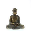 *17005V - Sitting Buddha Statue Metallic Bronze Co