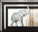 *17031V - Textured White Elephant Figurine Statue