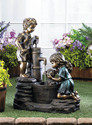 *17064V - Doggy Wash Water Fountain Antique Look Y
