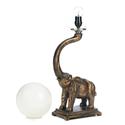 *17184V - Trumpeting Elephant Figurine White Glass