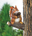*17218V - Gathering Pinecones Brown Squirrel Statu