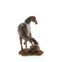 *17220V - Mother & Foal Beautiful Brown Horse Figu