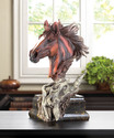 *17222V - Driftwood Stallion Bust Figurine Sculptu
