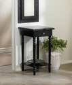*17271V - Hampton Black Wood Accent Side Table 1 D