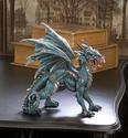 *17304V - Fierce Dragon Green Figure Statue